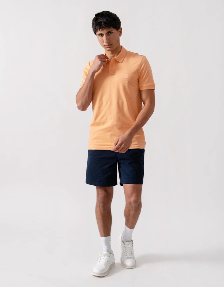 BOSS Orange Passenger Mens Stretch-Cotton Slim-Fit Polo Shirt with Logo Patch