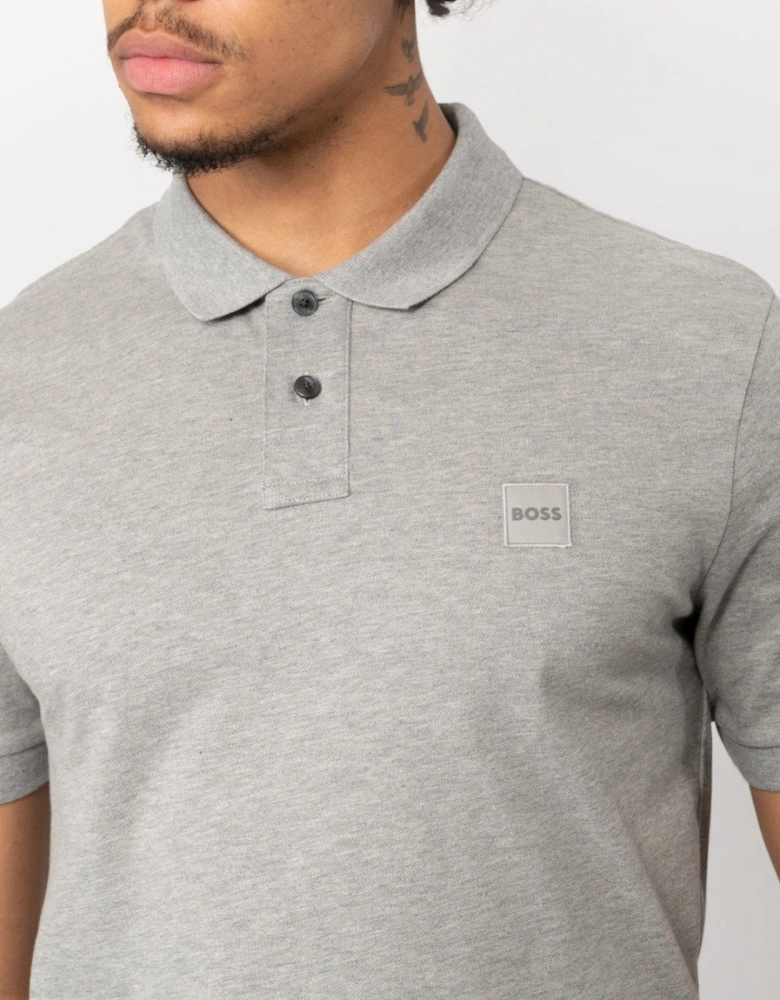 BOSS Orange Passenger Mens Stretch-Cotton Slim-Fit Polo Shirt with Logo Patch