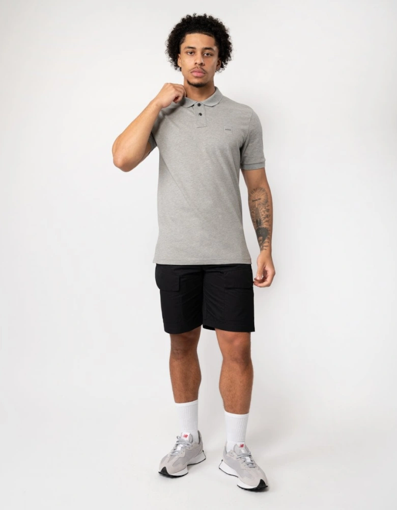BOSS Orange Passenger Mens Stretch-Cotton Slim-Fit Polo Shirt with Logo Patch