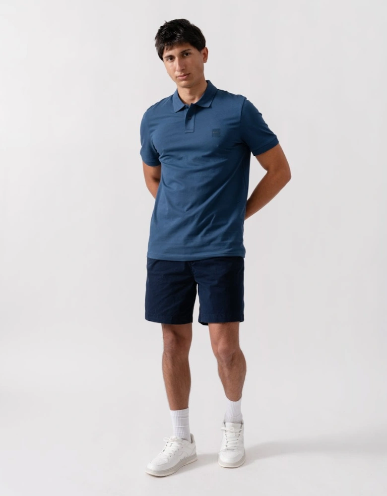 BOSS Orange Passenger Mens Stretch-Cotton Slim-Fit Polo Shirt with Logo Patch