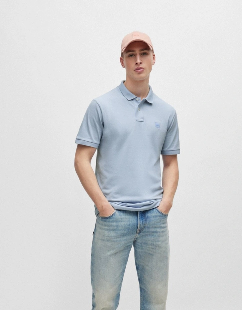 BOSS Orange Passenger Mens Stretch-Cotton Slim-Fit Polo Shirt with Logo Patch