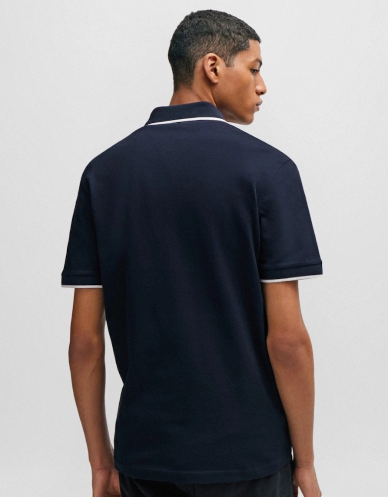 BOSS Orange Passertip Mens Short Sleeve Polo Shirt With Tipped Collar