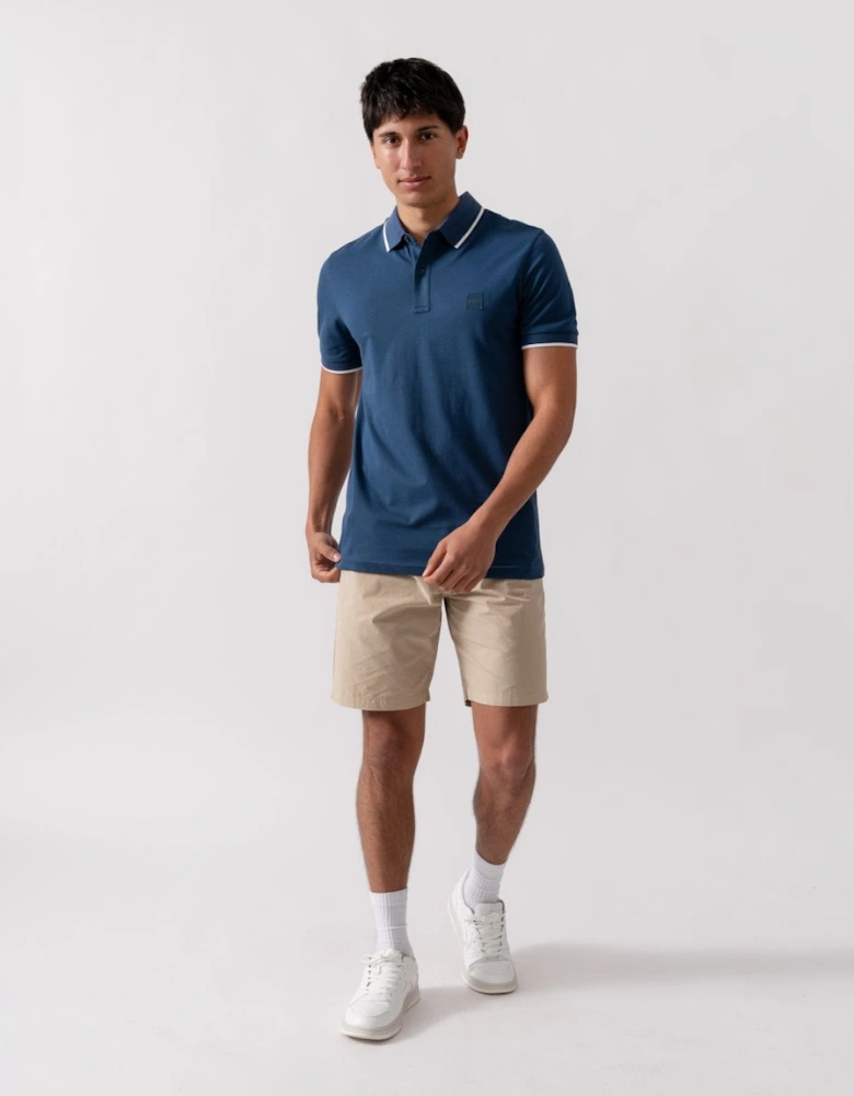 BOSS Orange Passertip Mens Short Sleeve Polo Shirt With Tipped Collar