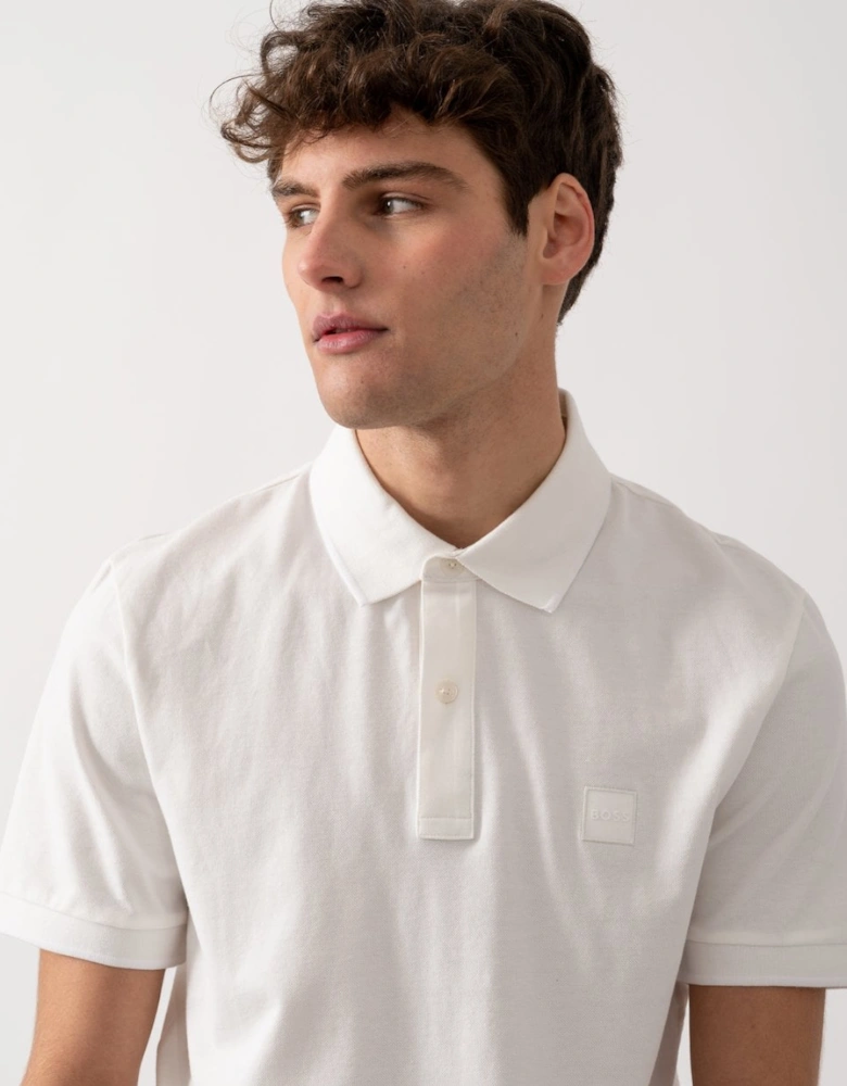 BOSS Orange Passertip Mens Short Sleeve Polo Shirt With Tipped Collar