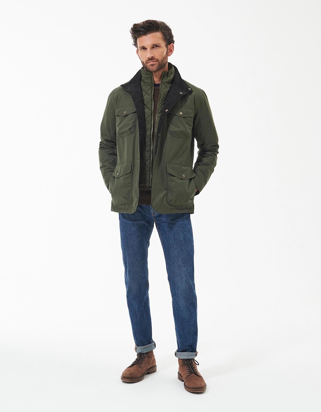 Ogston Mens Waterproof Jacket - Olive