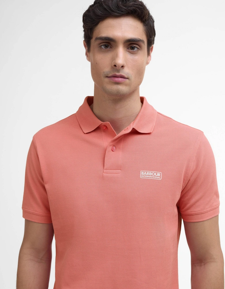 Essential Short Sleeve Mens Polo - Coral