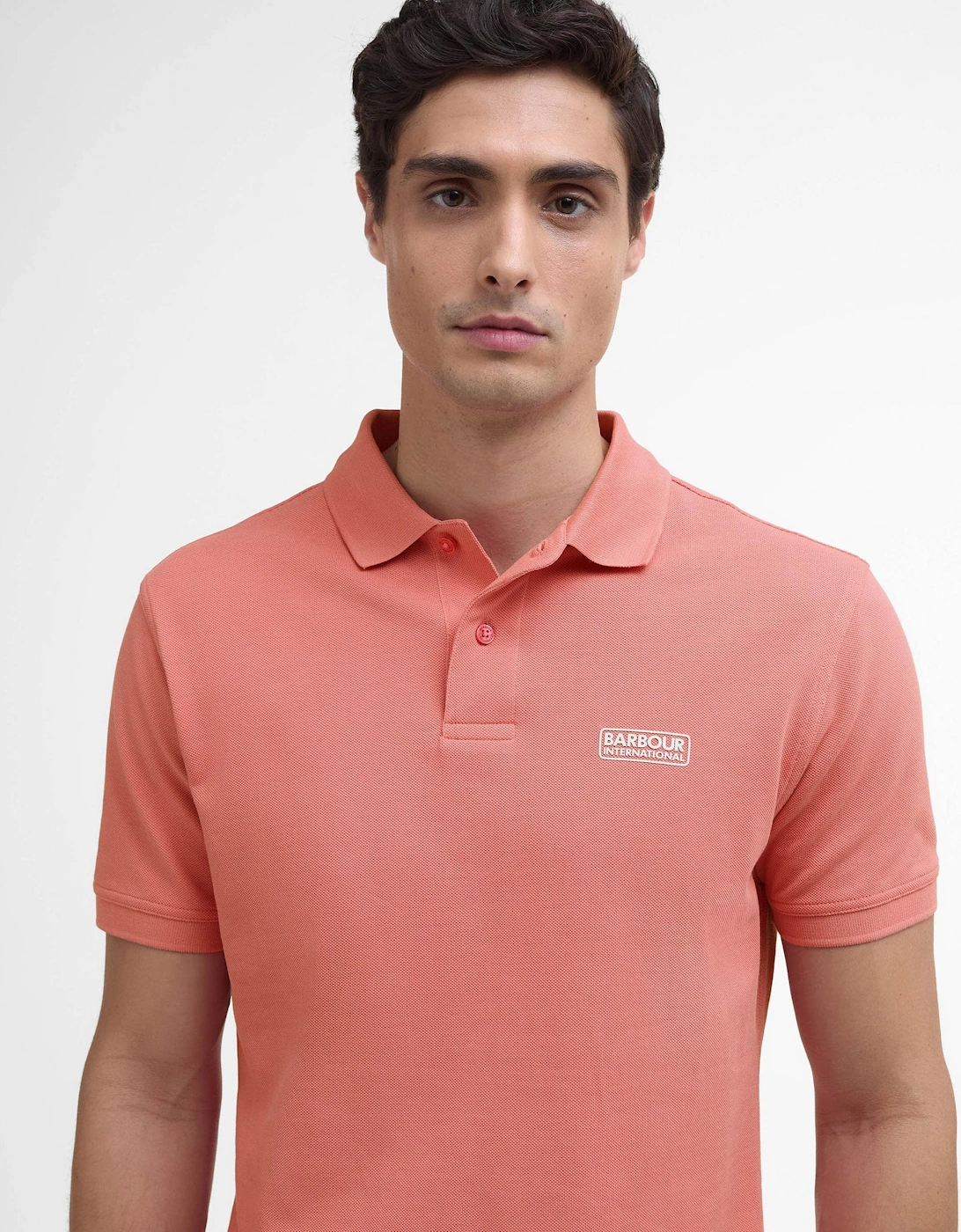 Essential Short Sleeve Mens Polo - Coral