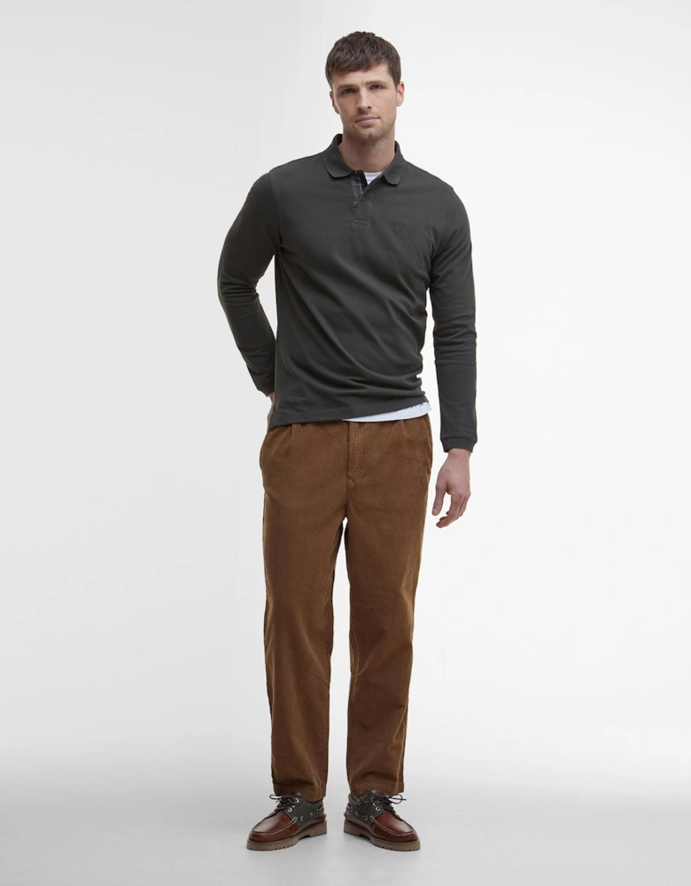 Sports Mens Long Sleeve Polo Shirt
