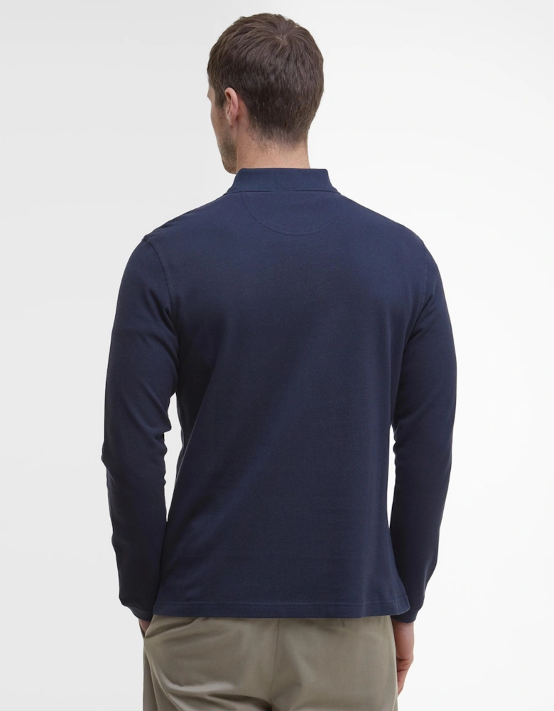 Sports Mens Long Sleeve Polo Shirt