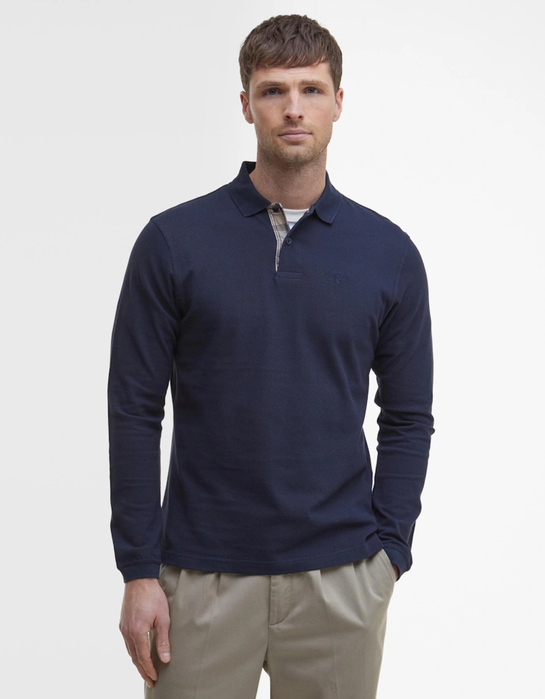 Sports Mens Long Sleeve Polo Shirt