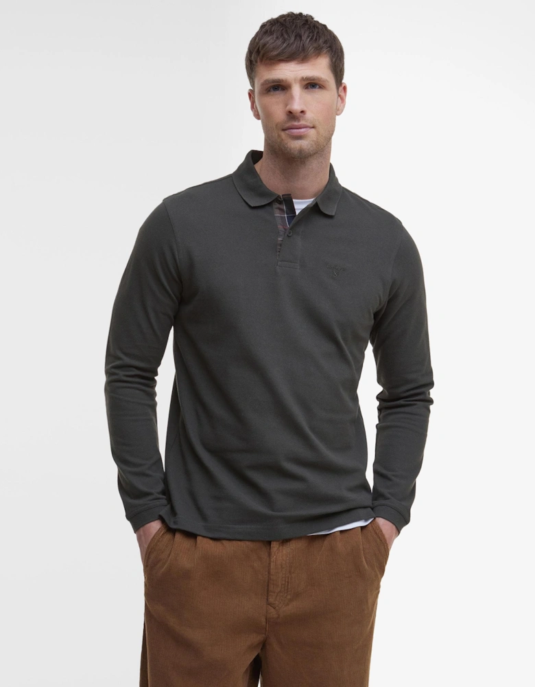 Sports Mens Long Sleeve Polo Shirt
