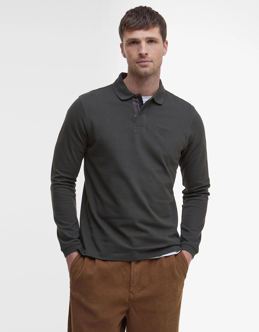 Sports Mens Long Sleeve Polo Shirt, 8 of 7