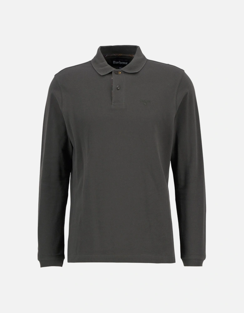 Sports Mens Long Sleeve Polo Shirt