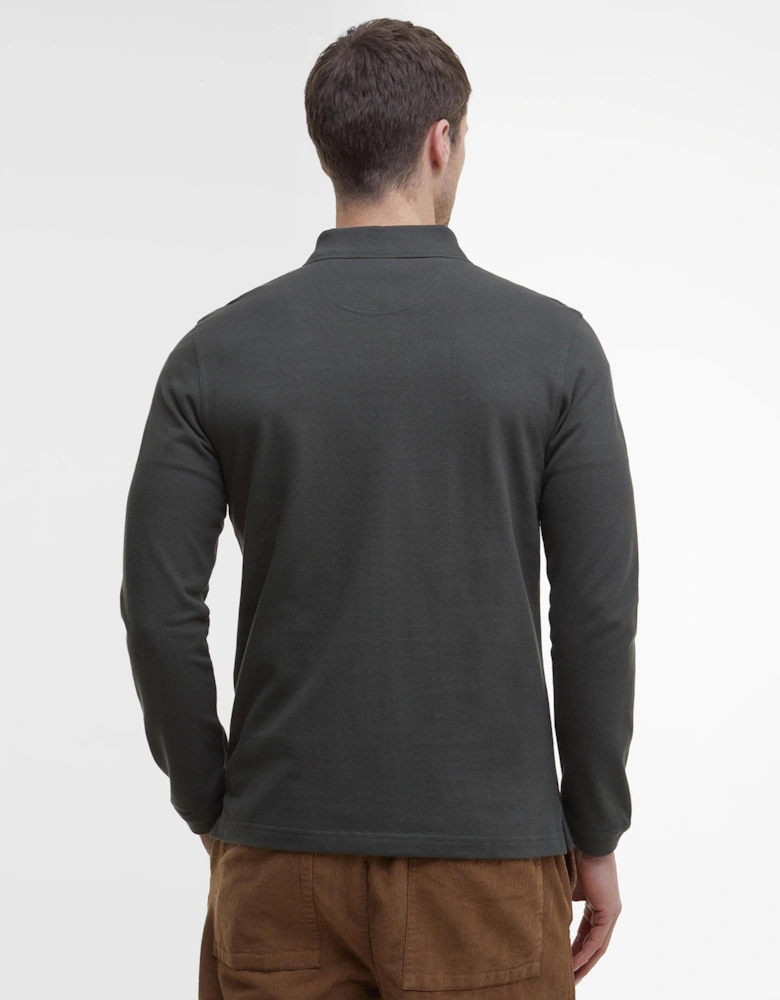 Sports Mens Long Sleeve Polo Shirt