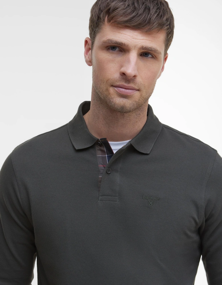 Sports Mens Long Sleeve Polo Shirt