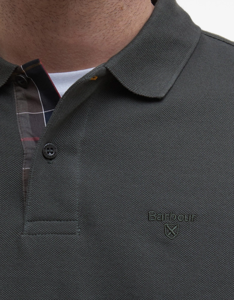 Sports Mens Long Sleeve Polo Shirt