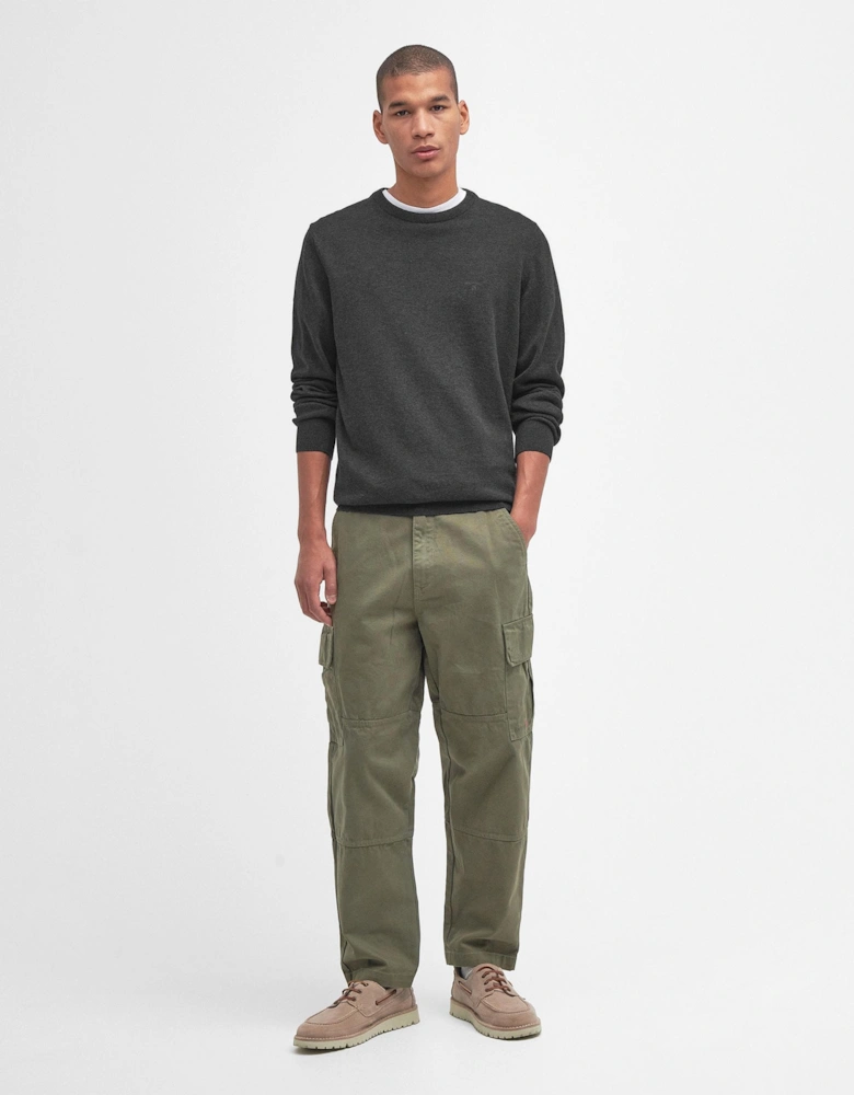 Pima Cotton Mens Crew Sweatshirt - Charcoal