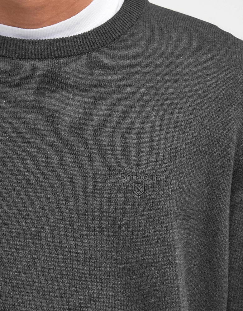 Pima Cotton Mens Crew Sweatshirt - Charcoal