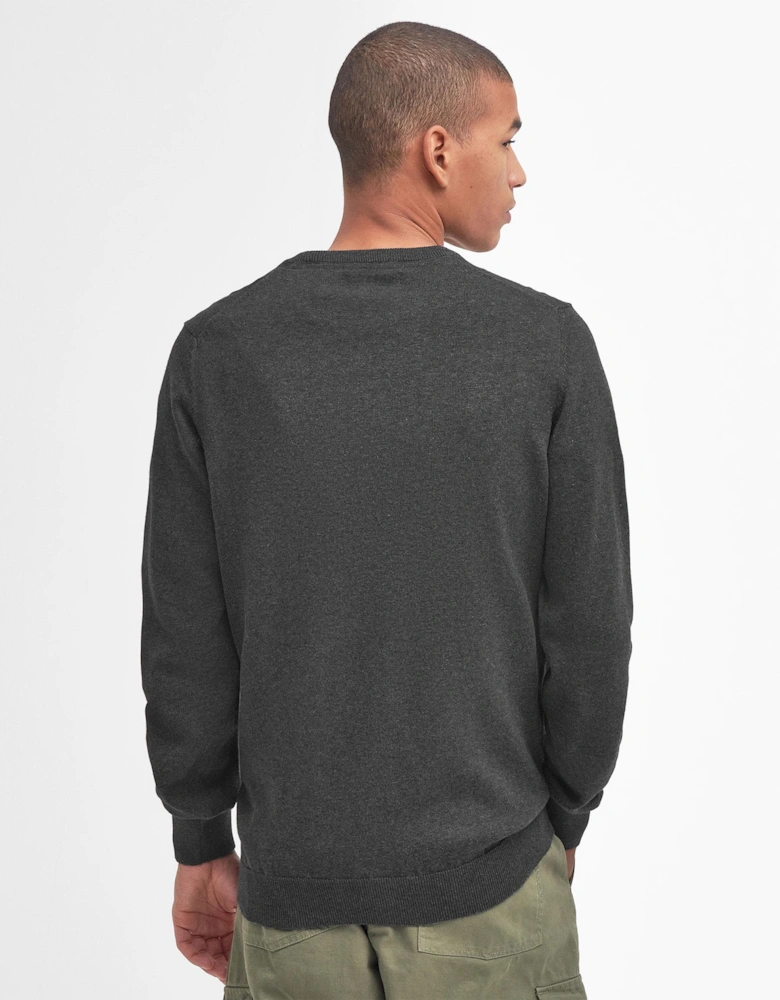 Pima Cotton Mens Crew Sweatshirt - Charcoal