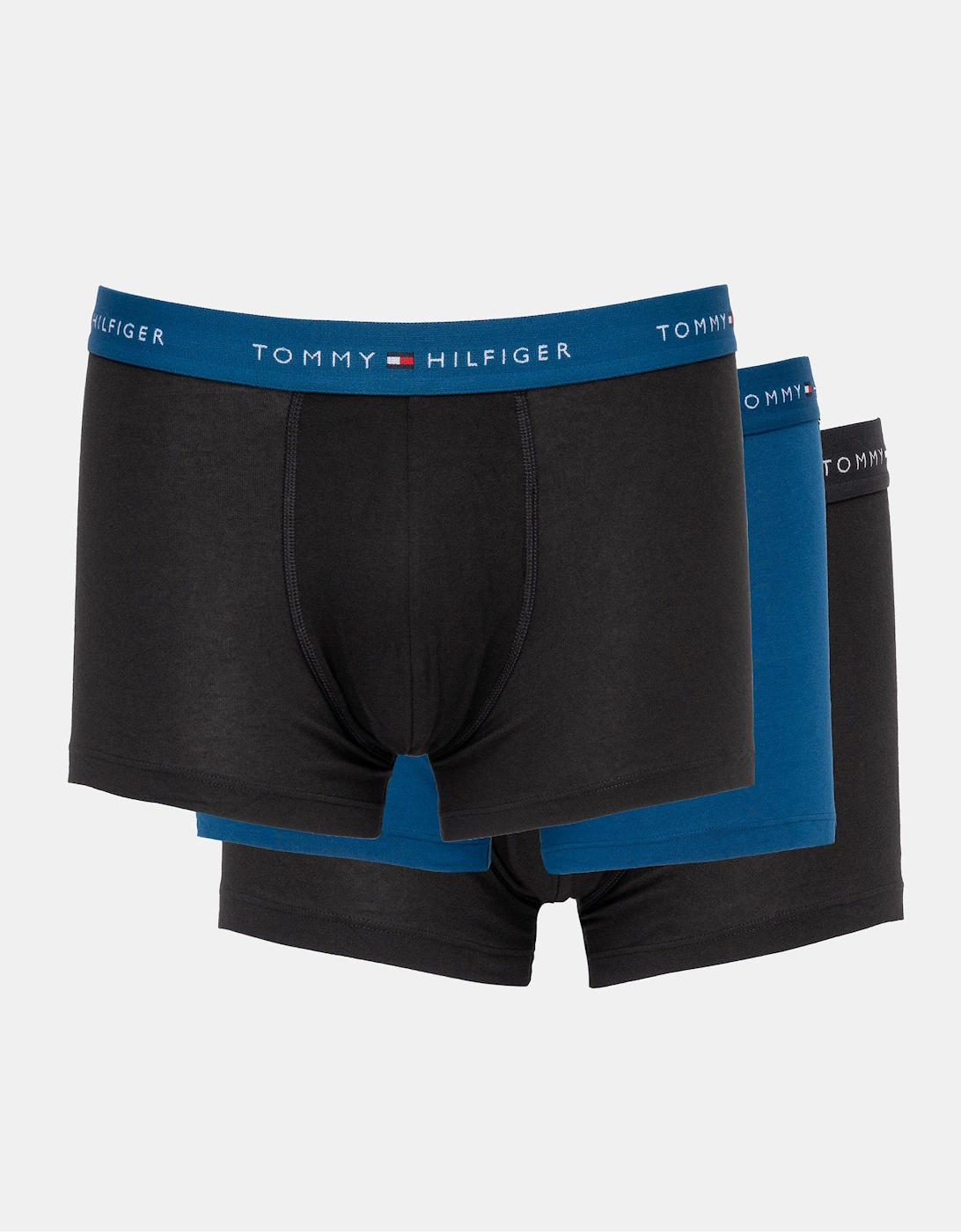 Tommy Hilfiger Men's Black 3 Pack Blue Trunks - : 33/32/32/5/5.5/6.5/7/6/7.5 M