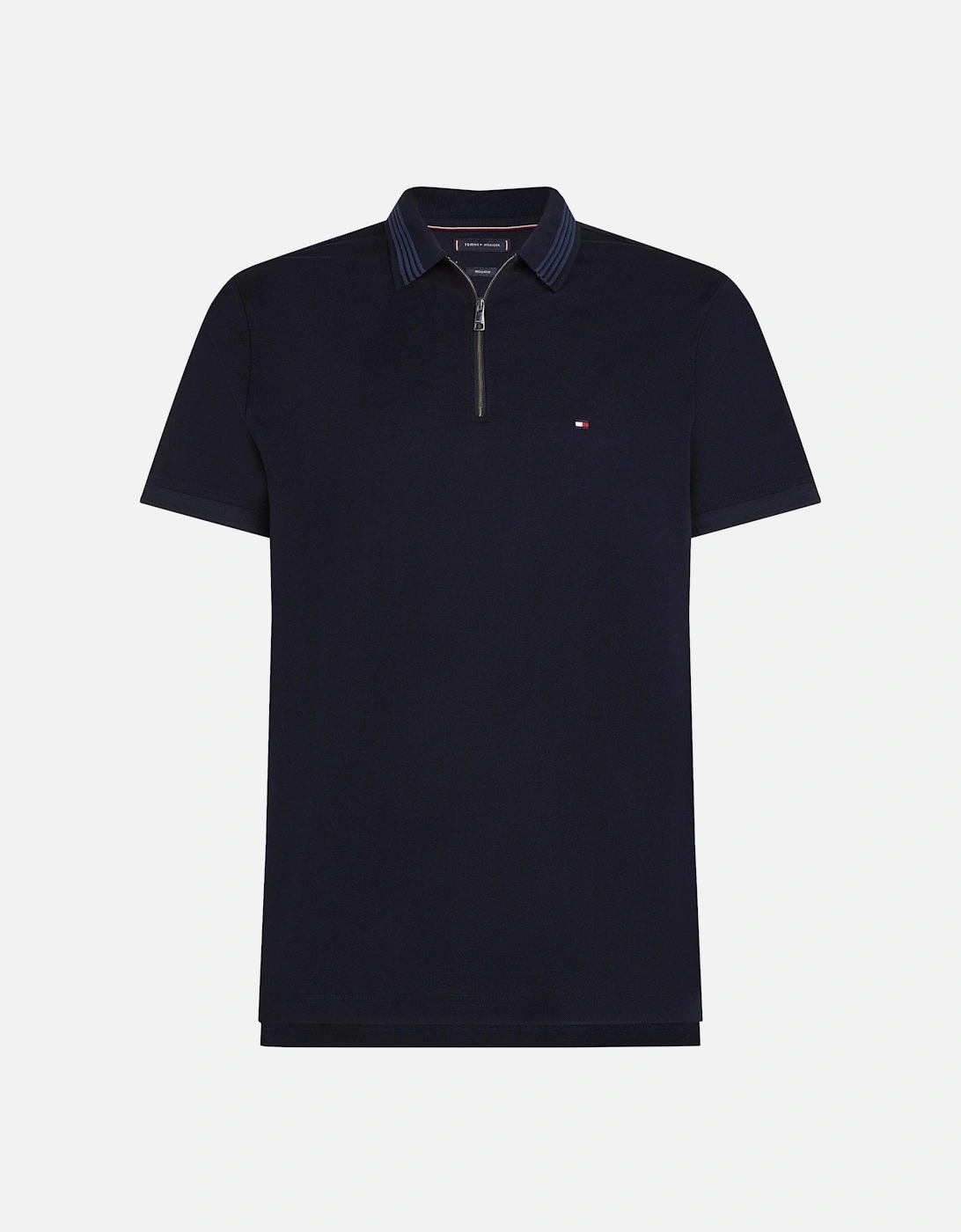 Mercerised Pique Zip Mens Polo