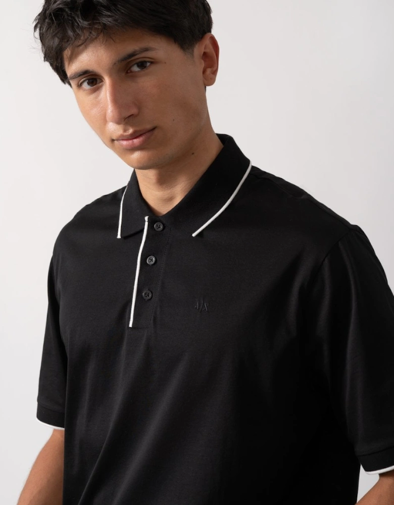 Mens A|X Monogram Contrast Tipped Polo Shirt