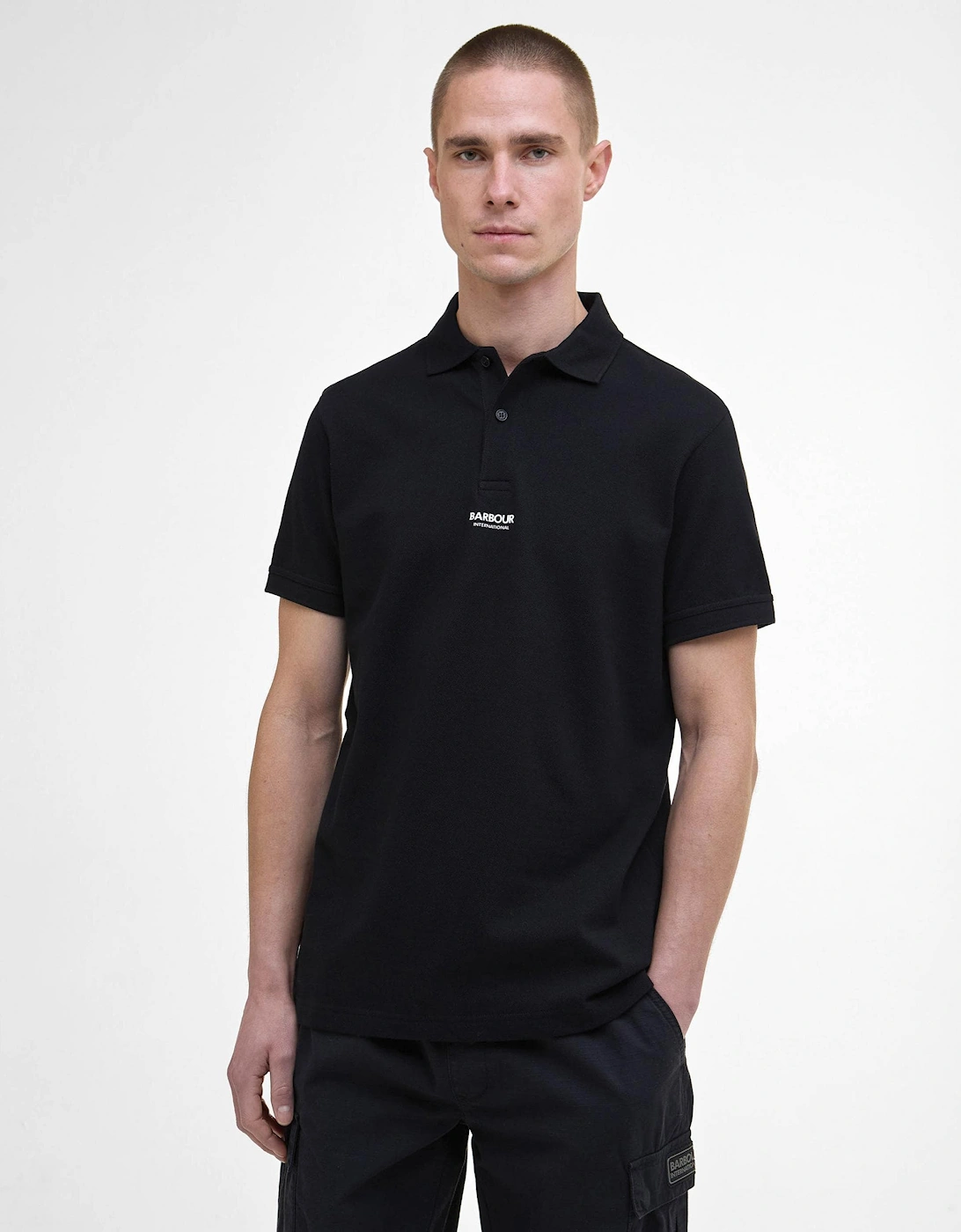Men's Barbour International Formula Mens Polo Shirt - Black - Size: L