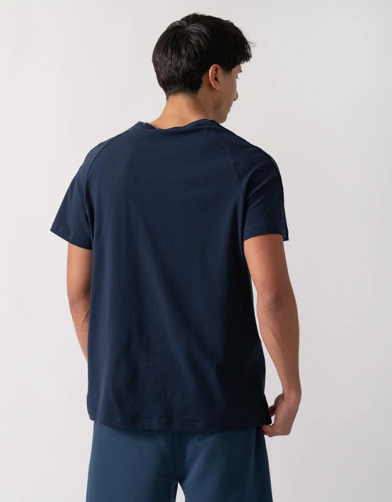 HUGO LIAM Mens Crew Neck T-Shirt with Logo Tape