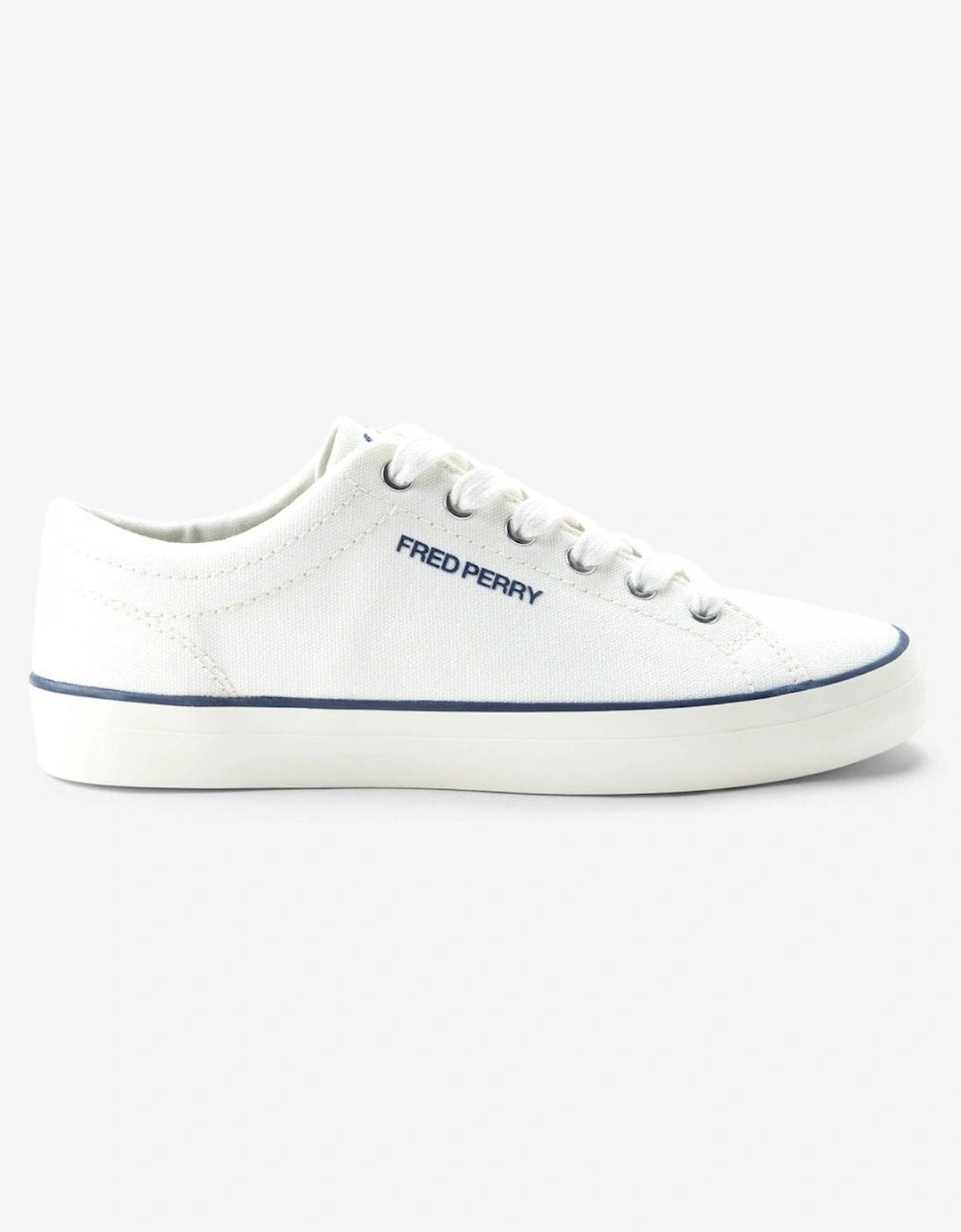 Men's Fred Perry Baseline Canvas Mens Trainers - Snow White 129 - Size: 8