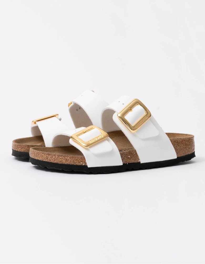 Sydney Cushion Big Buckle Womens Birko-Flor Patent Sandals