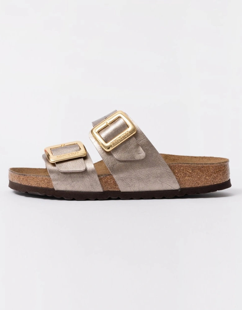 Sydney Cushion Big Buckle Womens Birko-Flor Patent Sandals