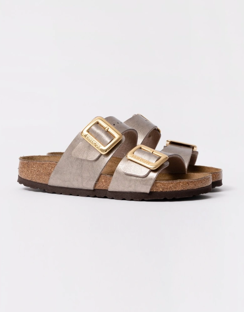 Sydney Cushion Big Buckle Womens Birko-Flor Patent Sandals