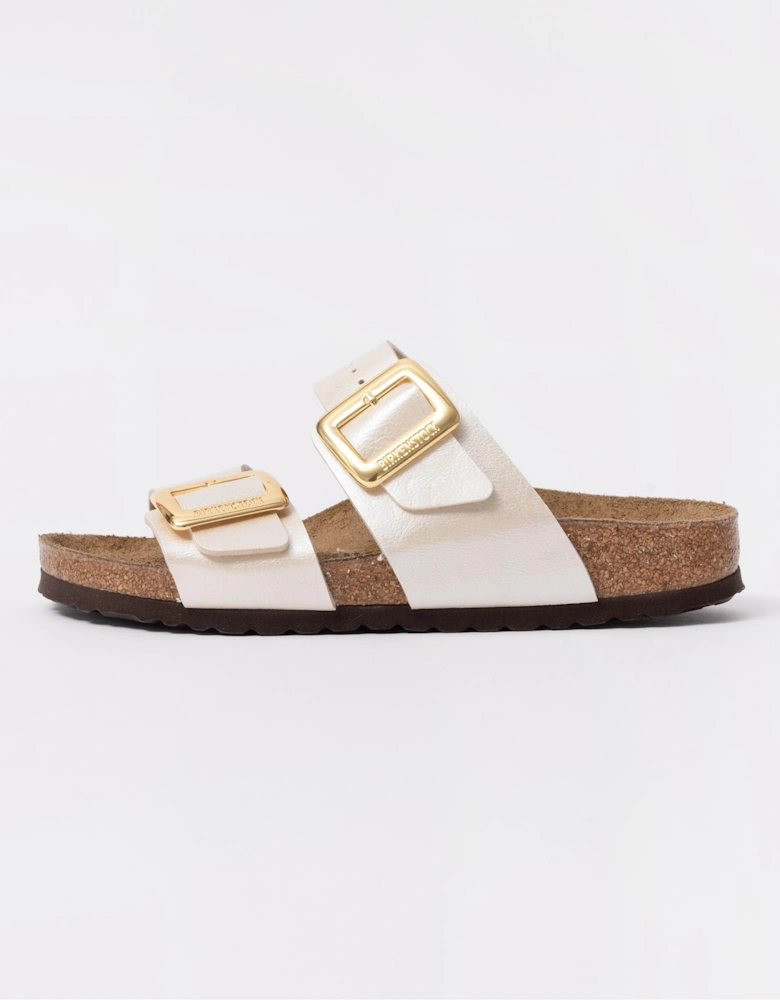Sydney Cushion Big Buckle Womens Birko-Flor Patent Sandals