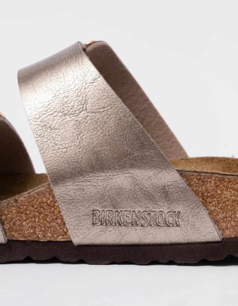 Sydney Cushion Big Buckle Womens Birko-Flor Patent Sandals