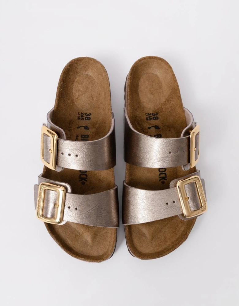 Sydney Cushion Big Buckle Womens Birko-Flor Patent Sandals