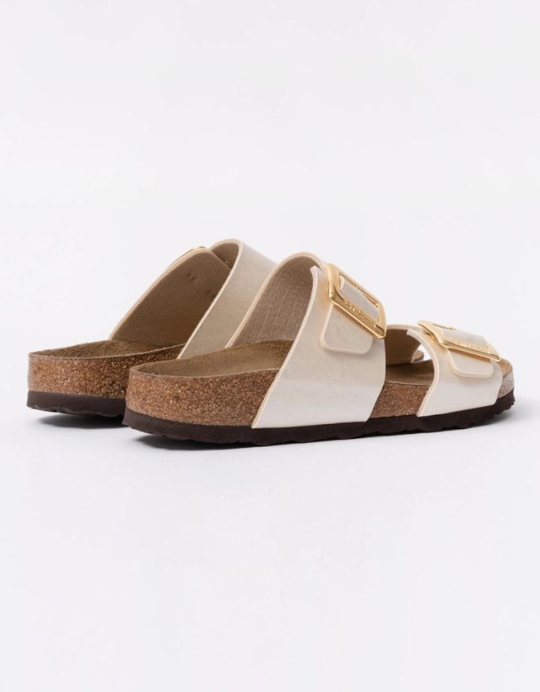 Sydney Cushion Big Buckle Womens Birko-Flor Patent Sandals