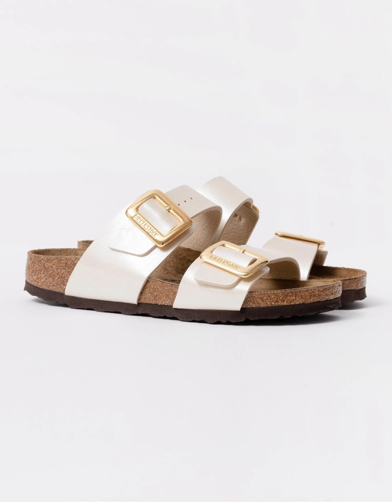 Sydney Cushion Big Buckle Womens Birko-Flor Patent Sandals