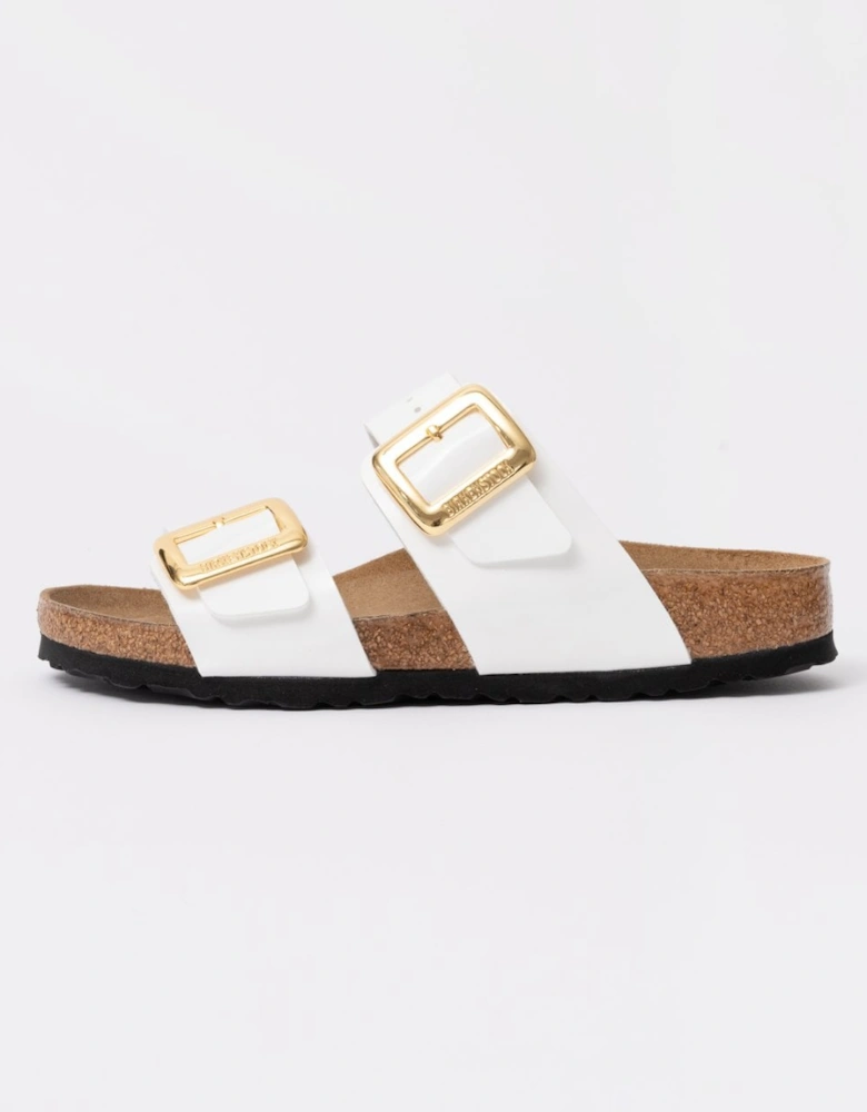 Sydney Cushion Big Buckle Womens Birko-Flor Patent Sandals