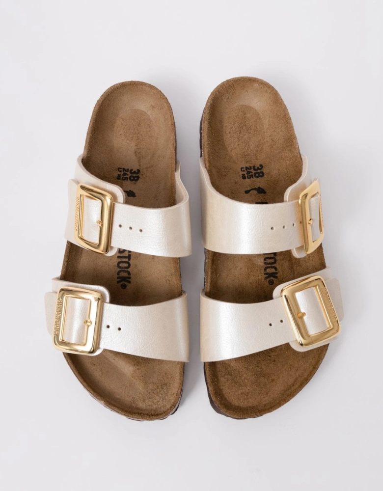 Sydney Cushion Big Buckle Womens Birko-Flor Patent Sandals
