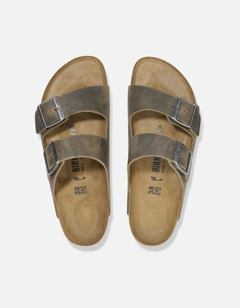 Oiled Natural Leather Womens Sandals
