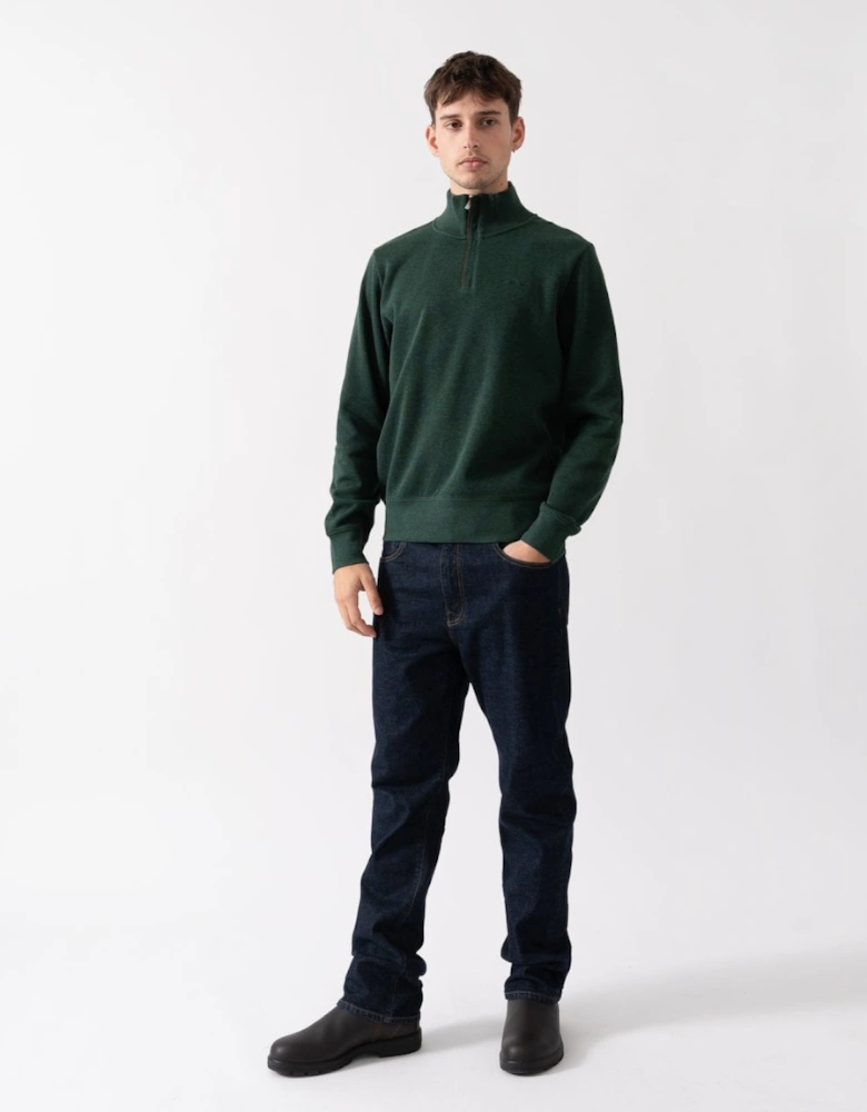 Mens Sacker Rib Half Zip Sweatshirt