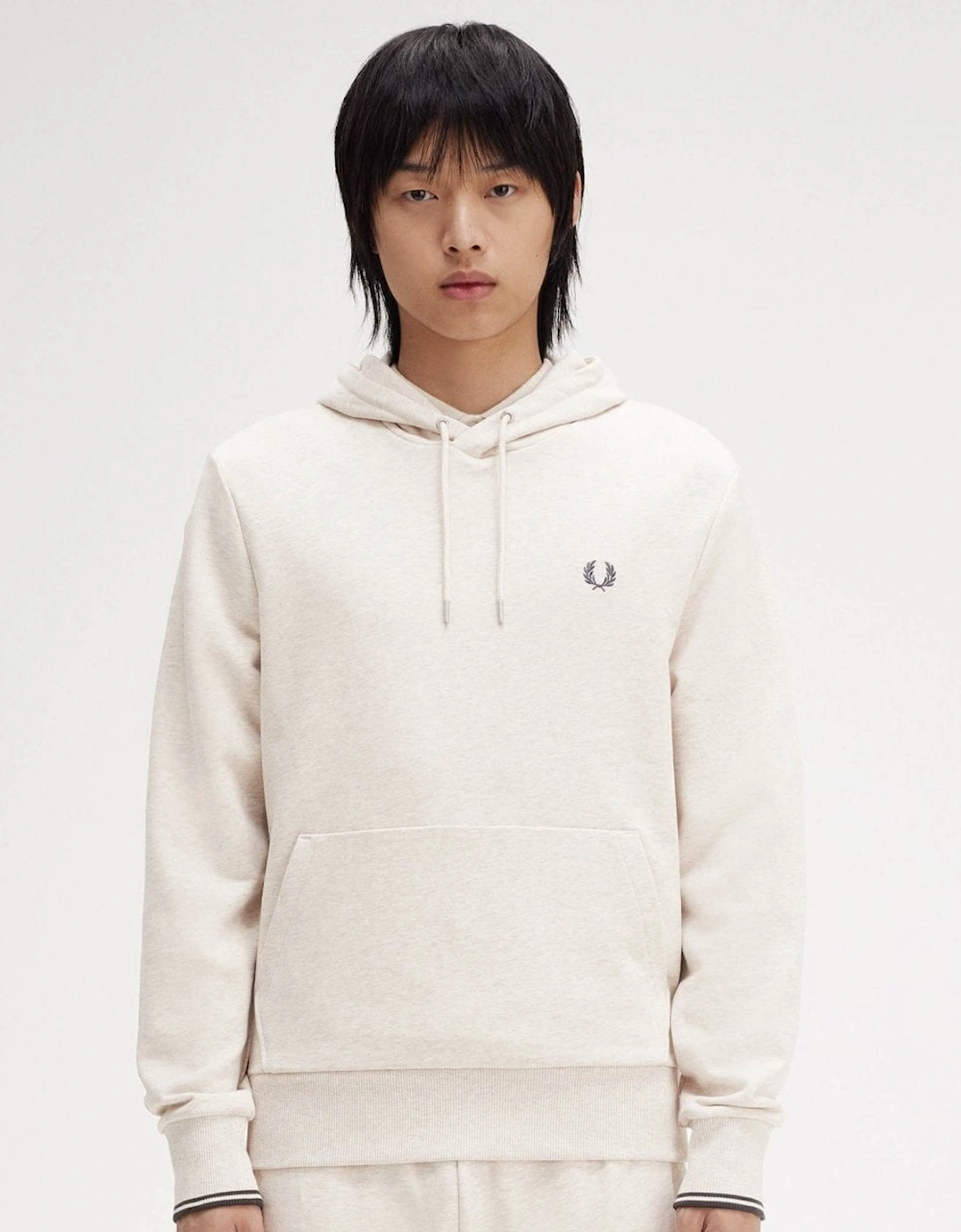 Fred Perry Men's Tan Tipped Hooded Sweatshirt - : 40/Regular L