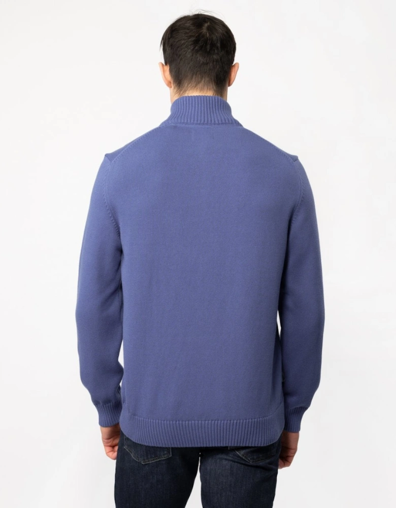 Mens Casual Cotton Half Zip Jumper