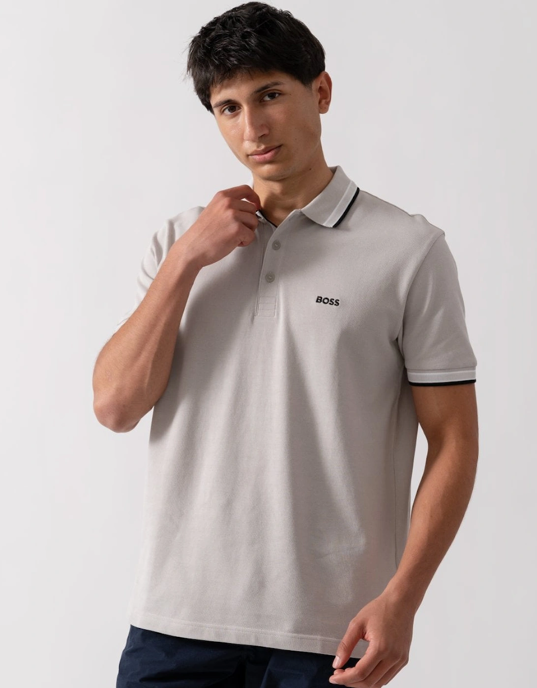 BOSS Green Paddy Contrast Mens Polo, 5 of 4