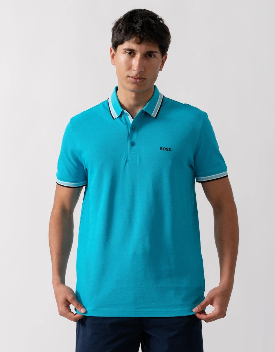 BOSS Green Paddy Contrast Mens Polo, 5 of 4