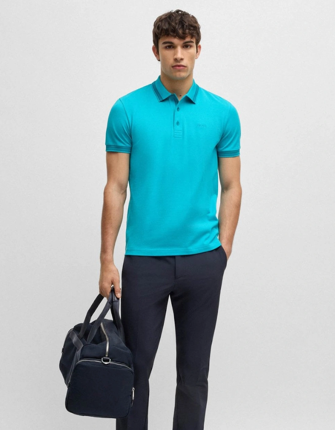 BOSS Green Paddy Contrast Mens Polo
