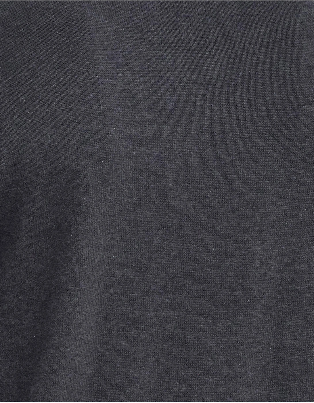 Cotton Mens Half Zip Jumper - Charcoal