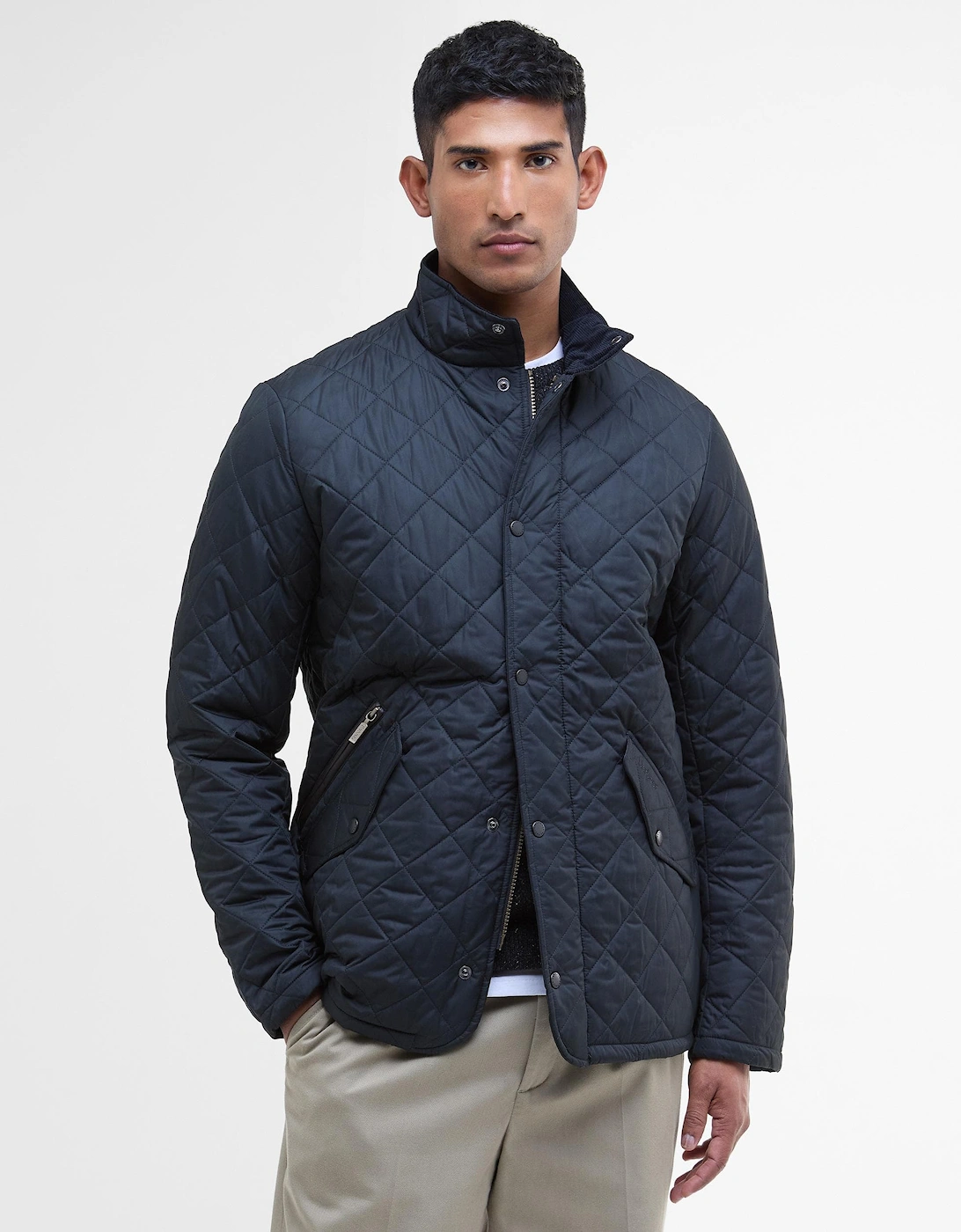Men's Barbour Chelsea Mens Sportsquilt Jacket - Navy - Size: Regular/34