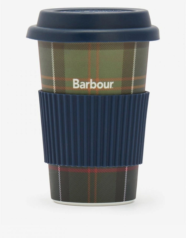 Reusable Tartan Travel Mug