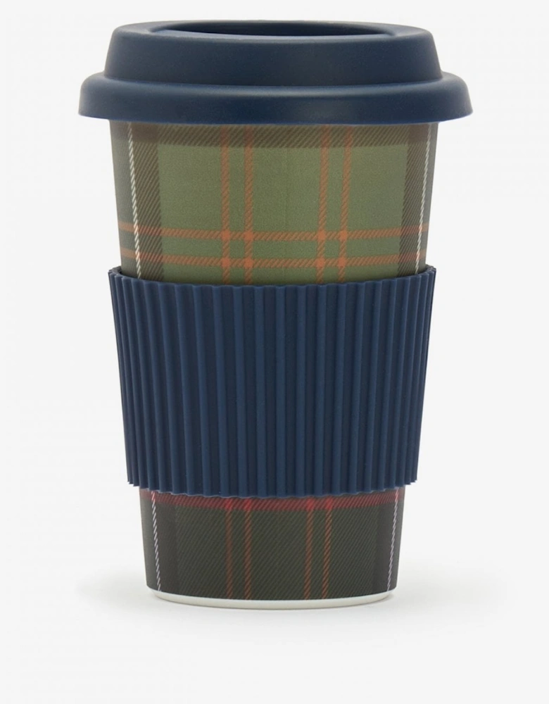 Reusable Tartan Travel Mug